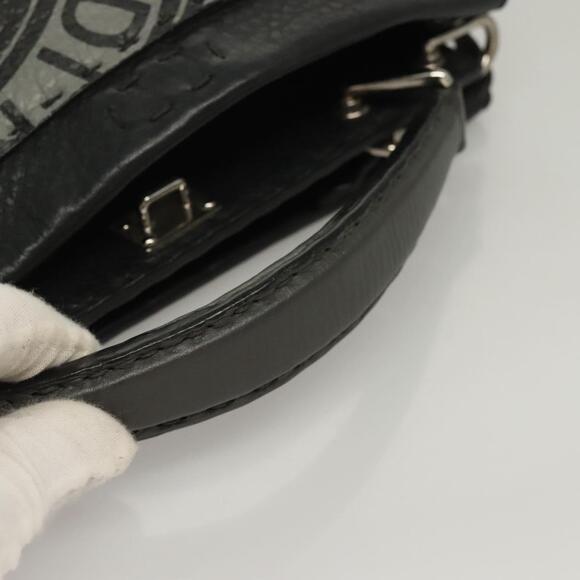 FENDI Celeria Hand Bag Leather Black Silver - Picture 7 of 13